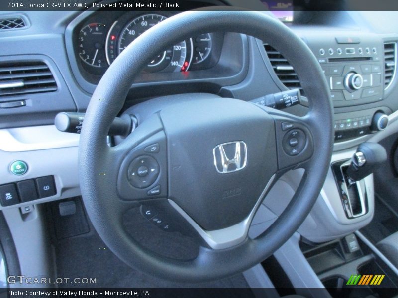 Polished Metal Metallic / Black 2014 Honda CR-V EX AWD
