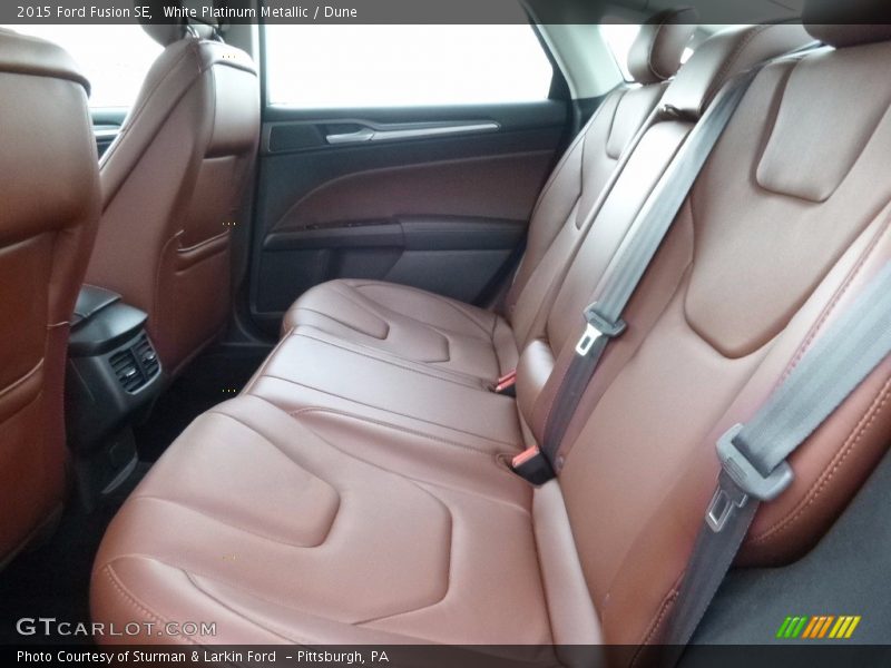 White Platinum Metallic / Dune 2015 Ford Fusion SE
