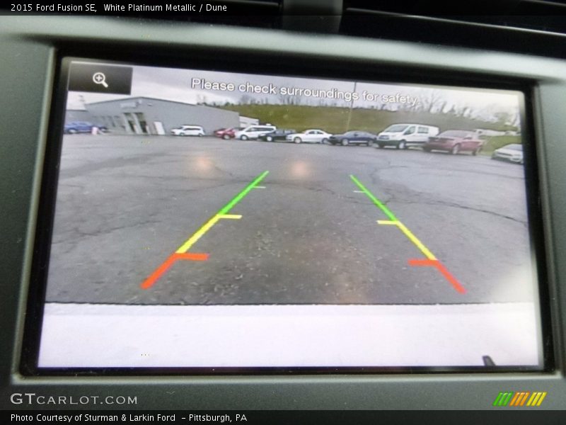 White Platinum Metallic / Dune 2015 Ford Fusion SE
