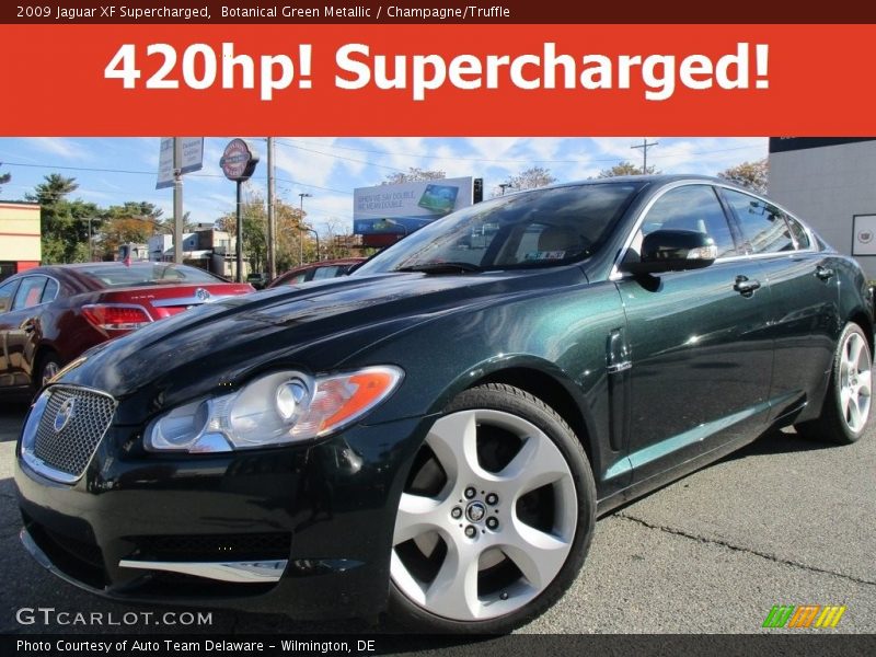 Botanical Green Metallic / Champagne/Truffle 2009 Jaguar XF Supercharged