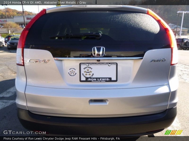 Alabaster Silver Metallic / Gray 2014 Honda CR-V EX AWD