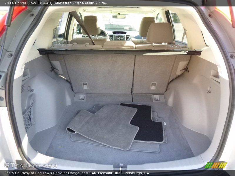 Alabaster Silver Metallic / Gray 2014 Honda CR-V EX AWD