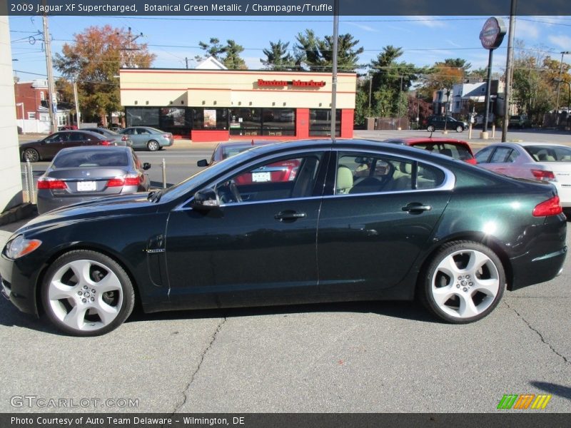 Botanical Green Metallic / Champagne/Truffle 2009 Jaguar XF Supercharged