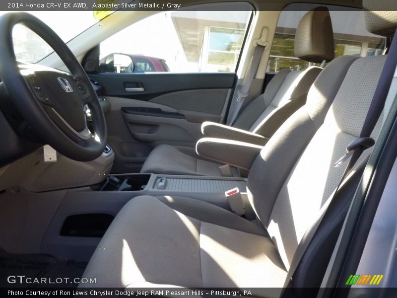Alabaster Silver Metallic / Gray 2014 Honda CR-V EX AWD