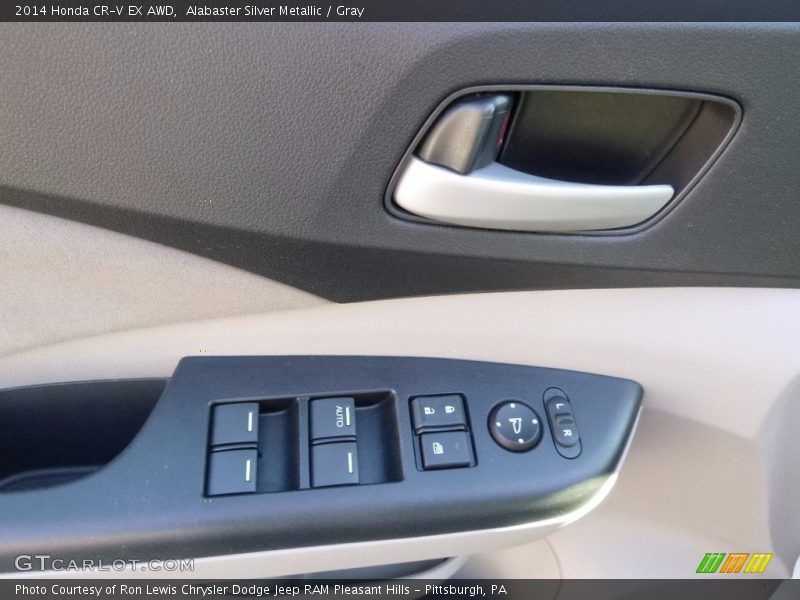 Alabaster Silver Metallic / Gray 2014 Honda CR-V EX AWD