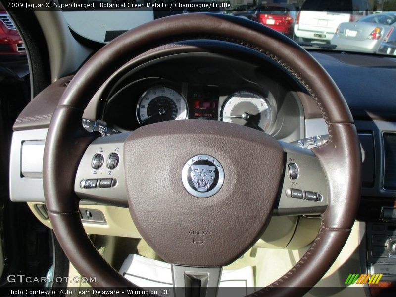 Botanical Green Metallic / Champagne/Truffle 2009 Jaguar XF Supercharged