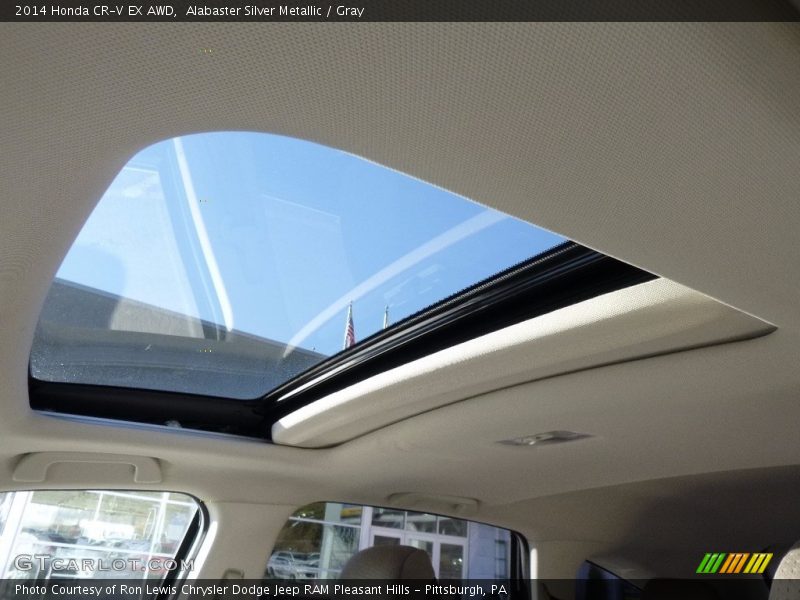Alabaster Silver Metallic / Gray 2014 Honda CR-V EX AWD