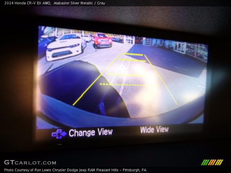 Alabaster Silver Metallic / Gray 2014 Honda CR-V EX AWD