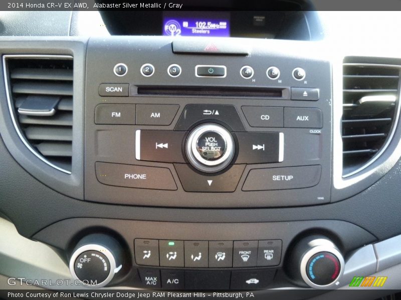 Alabaster Silver Metallic / Gray 2014 Honda CR-V EX AWD