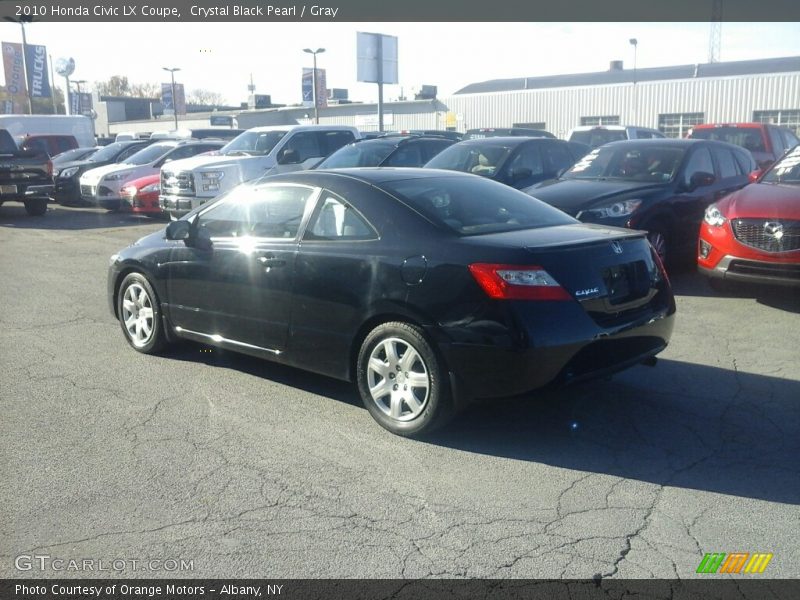 Crystal Black Pearl / Gray 2010 Honda Civic LX Coupe