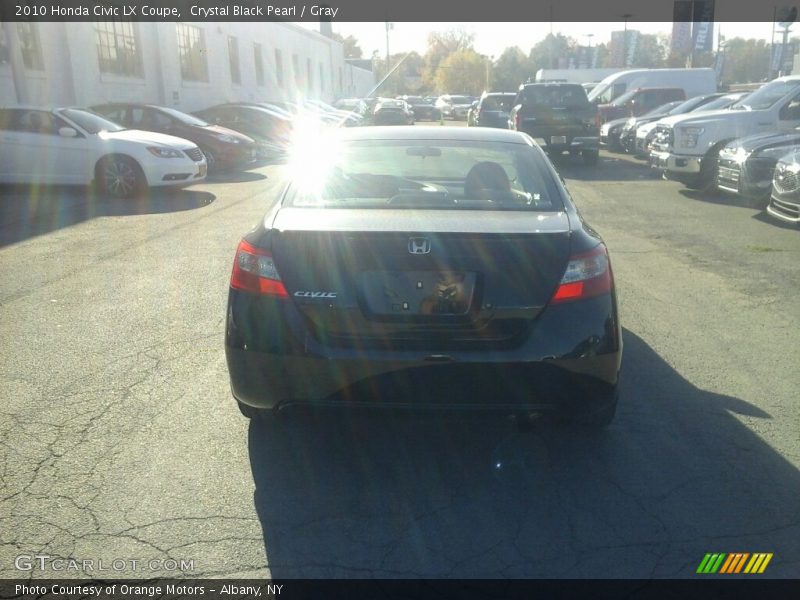 Crystal Black Pearl / Gray 2010 Honda Civic LX Coupe