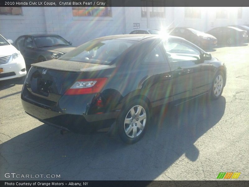 Crystal Black Pearl / Gray 2010 Honda Civic LX Coupe