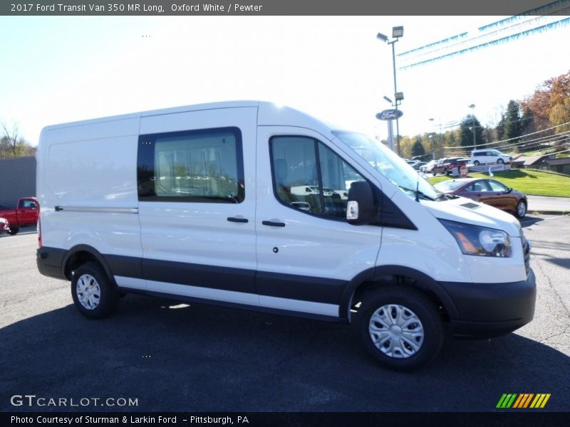 Oxford White / Pewter 2017 Ford Transit Van 350 MR Long