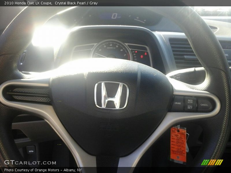 Crystal Black Pearl / Gray 2010 Honda Civic LX Coupe
