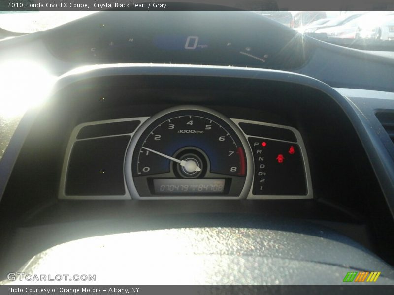 Crystal Black Pearl / Gray 2010 Honda Civic LX Coupe