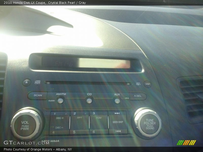Crystal Black Pearl / Gray 2010 Honda Civic LX Coupe