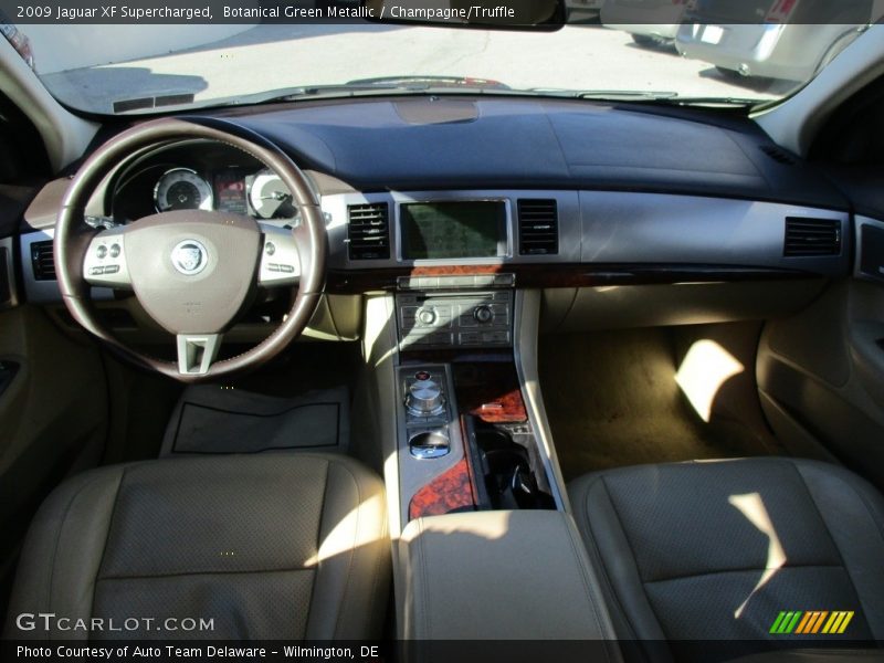 Botanical Green Metallic / Champagne/Truffle 2009 Jaguar XF Supercharged
