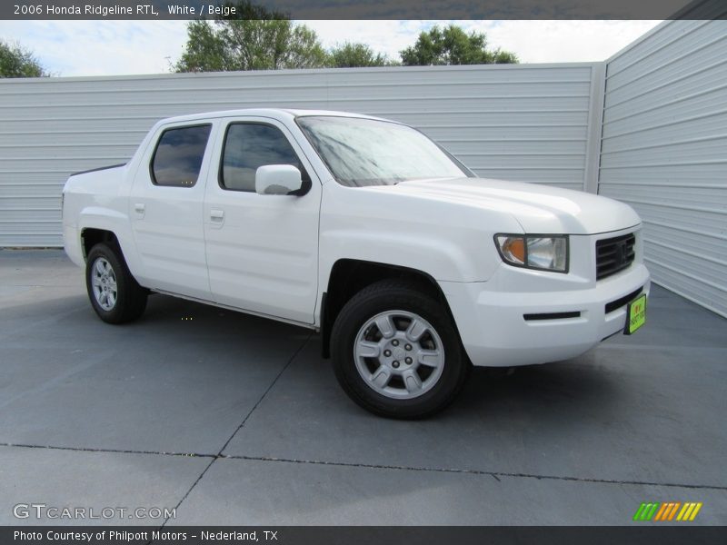 White / Beige 2006 Honda Ridgeline RTL