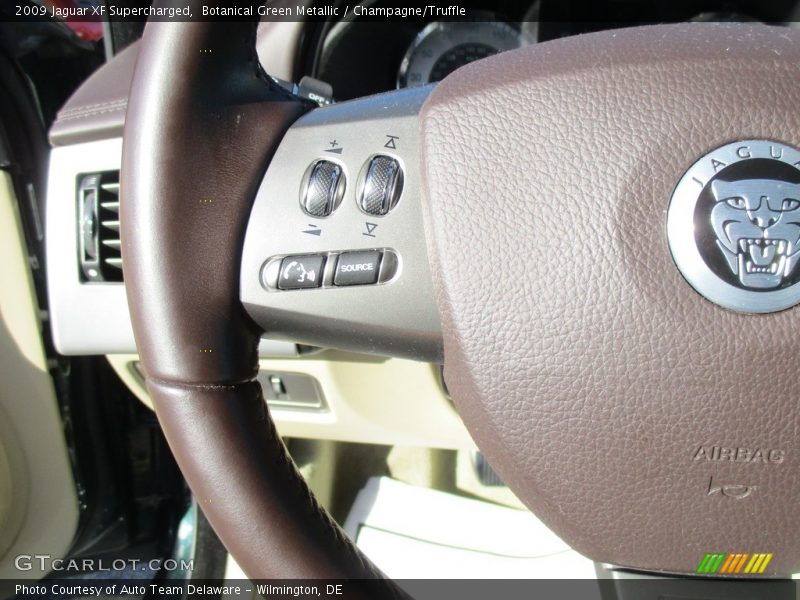 Botanical Green Metallic / Champagne/Truffle 2009 Jaguar XF Supercharged