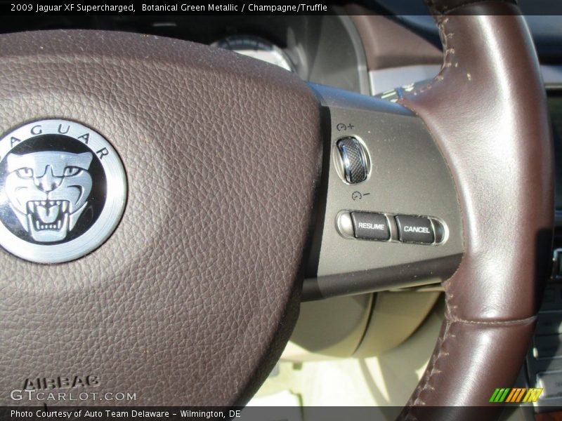 Botanical Green Metallic / Champagne/Truffle 2009 Jaguar XF Supercharged
