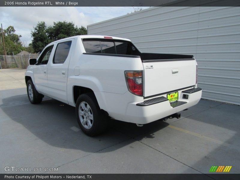 White / Beige 2006 Honda Ridgeline RTL