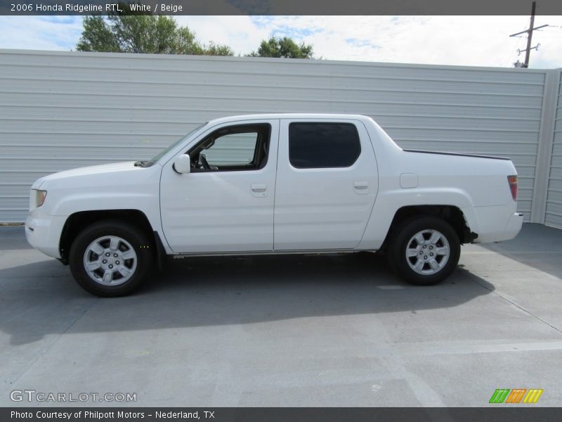 White / Beige 2006 Honda Ridgeline RTL