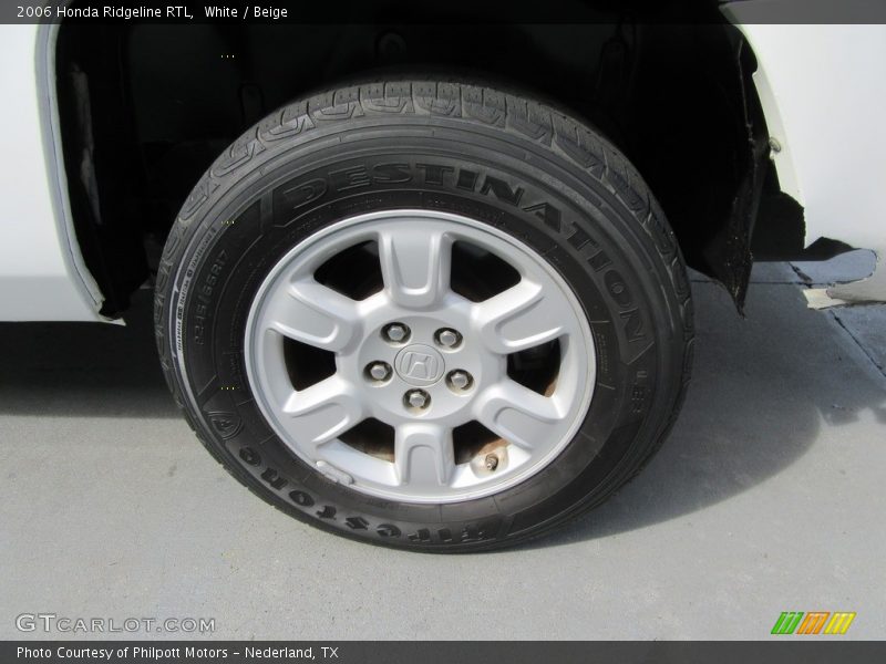 White / Beige 2006 Honda Ridgeline RTL