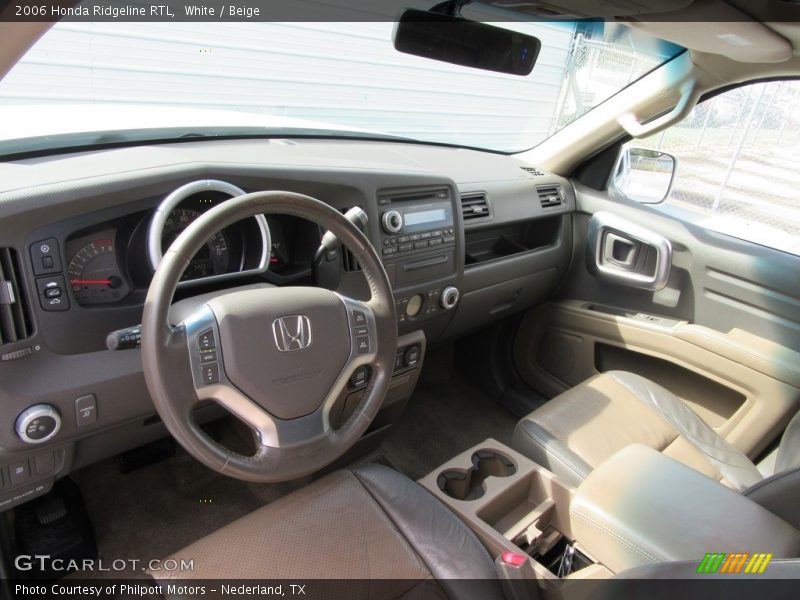 White / Beige 2006 Honda Ridgeline RTL