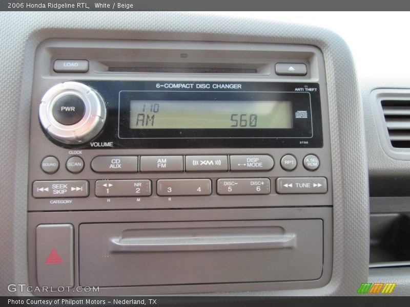 White / Beige 2006 Honda Ridgeline RTL