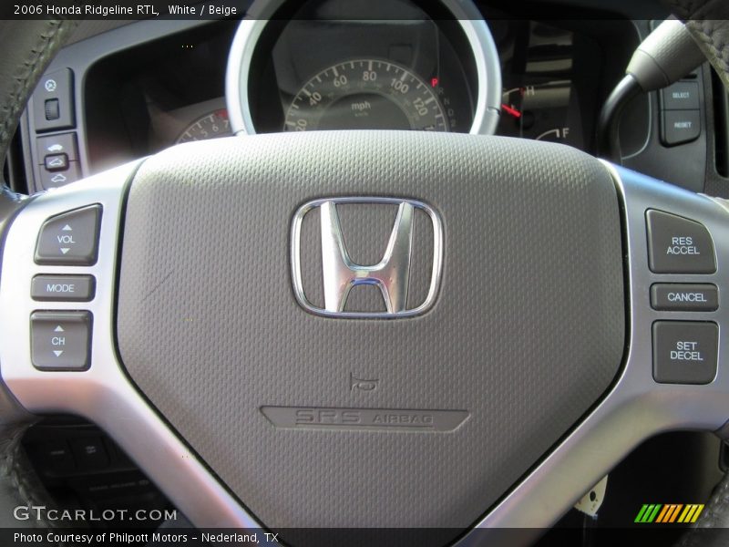 White / Beige 2006 Honda Ridgeline RTL