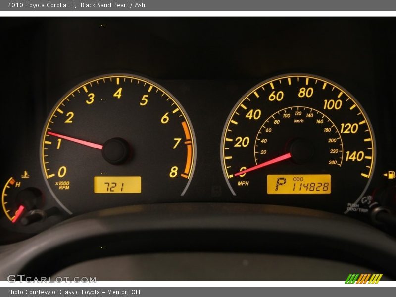 Black Sand Pearl / Ash 2010 Toyota Corolla LE