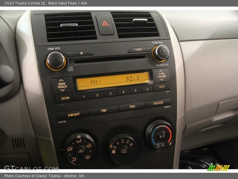 Black Sand Pearl / Ash 2010 Toyota Corolla LE