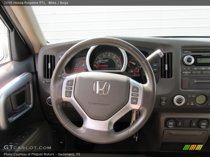 White / Beige 2006 Honda Ridgeline RTL