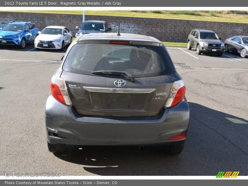 Magnetic Gray Metallic / Ash Gray 2012 Toyota Yaris LE 5 Door