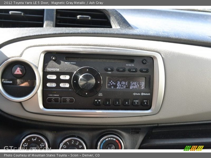Magnetic Gray Metallic / Ash Gray 2012 Toyota Yaris LE 5 Door