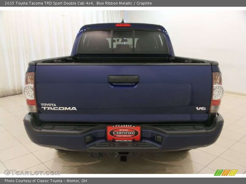 Blue Ribbon Metallic / Graphite 2015 Toyota Tacoma TRD Sport Double Cab 4x4