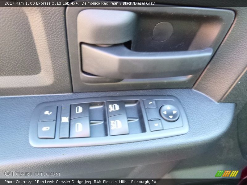 Delmonico Red Pearl / Black/Diesel Gray 2017 Ram 1500 Express Quad Cab 4x4