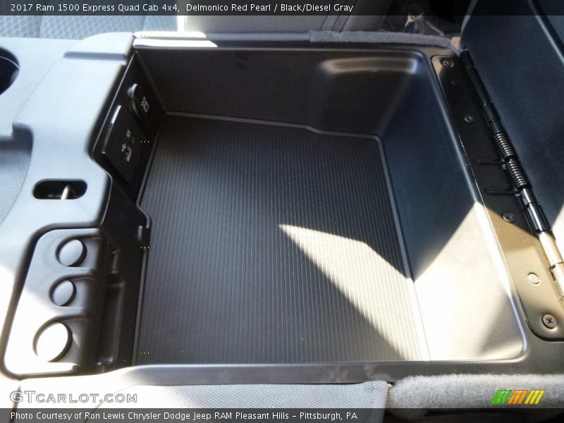 Delmonico Red Pearl / Black/Diesel Gray 2017 Ram 1500 Express Quad Cab 4x4