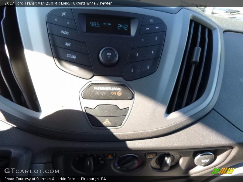 Oxford White / Pewter 2017 Ford Transit Van 250 MR Long