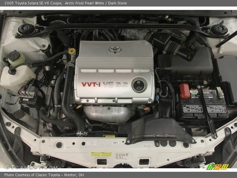 Arctic Frost Pearl White / Dark Stone 2005 Toyota Solara SE V6 Coupe