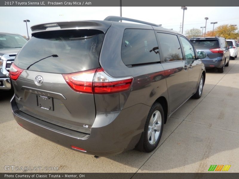 Predawn Gray Mica / Ash 2017 Toyota Sienna LE