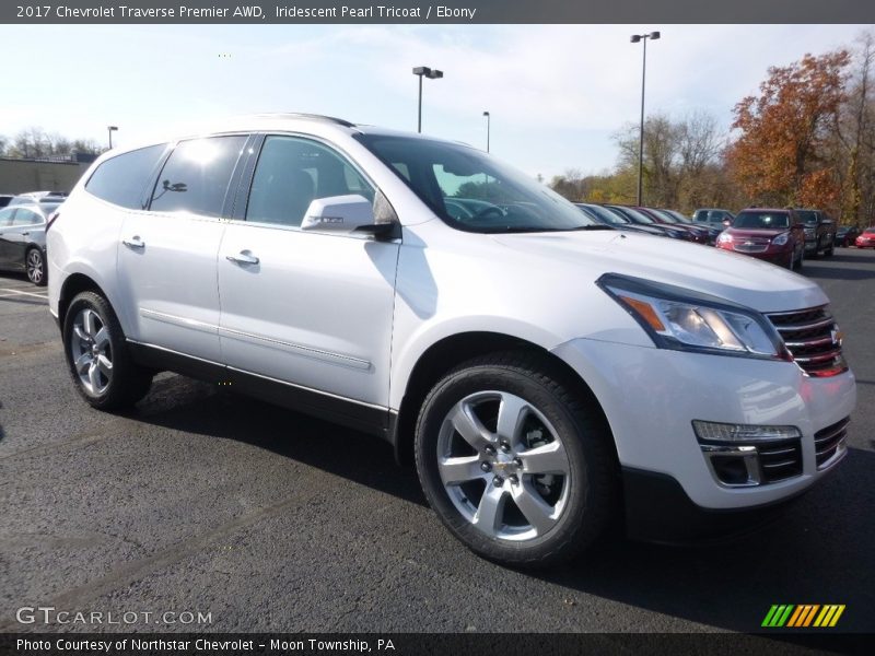 Iridescent Pearl Tricoat / Ebony 2017 Chevrolet Traverse Premier AWD