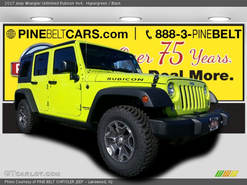 Hypergreen / Black 2017 Jeep Wrangler Unlimited Rubicon 4x4