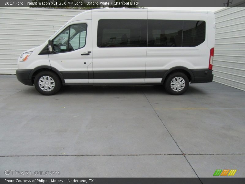 Oxford White / Charcoal Black 2017 Ford Transit Wagon XLT 350 MR Long