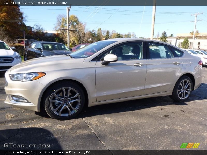 White Gold / Ebony 2017 Ford Fusion SE