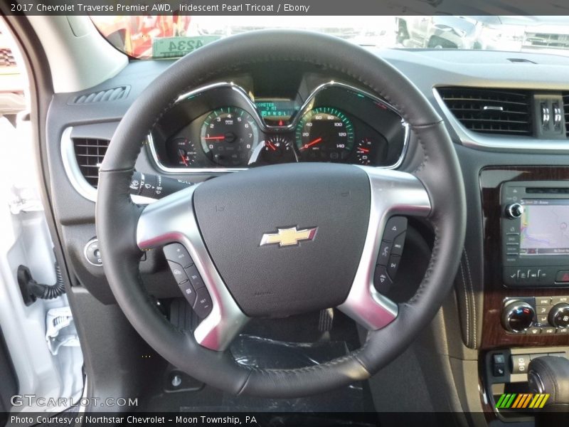 Iridescent Pearl Tricoat / Ebony 2017 Chevrolet Traverse Premier AWD