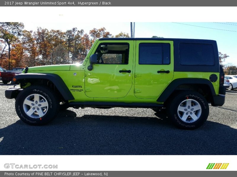 Hypergreen / Black 2017 Jeep Wrangler Unlimited Sport 4x4
