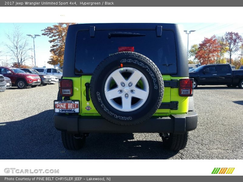 Hypergreen / Black 2017 Jeep Wrangler Unlimited Sport 4x4