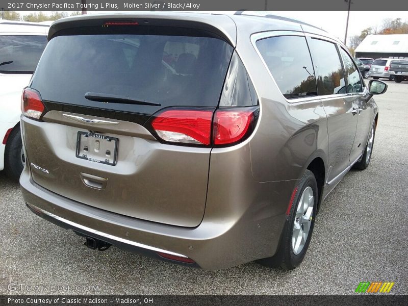 Molten Silver / Black/Alloy 2017 Chrysler Pacifica Touring L Plus