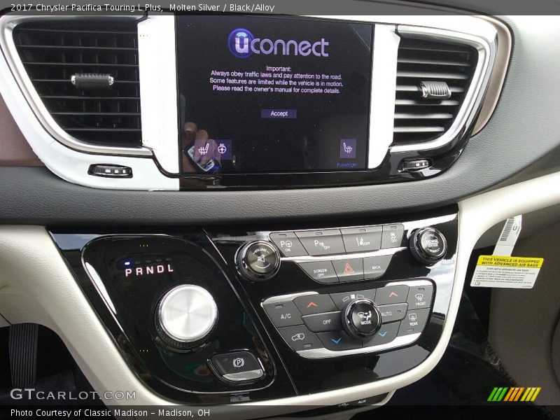 Molten Silver / Black/Alloy 2017 Chrysler Pacifica Touring L Plus